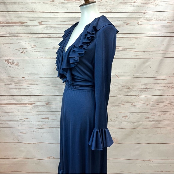 Vintage Retro Miss Elliette Ruffle Midi Dress - Picture 8 of 10